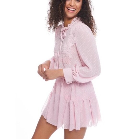 ❤️ Love Shack fancy Amber dress in Eros sheer pink, Size S - Picture 3 of 12